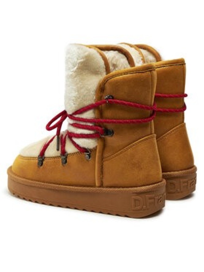 D.Franklin Śniegowce Nordic Trk Fur DFSH370005 Żółty