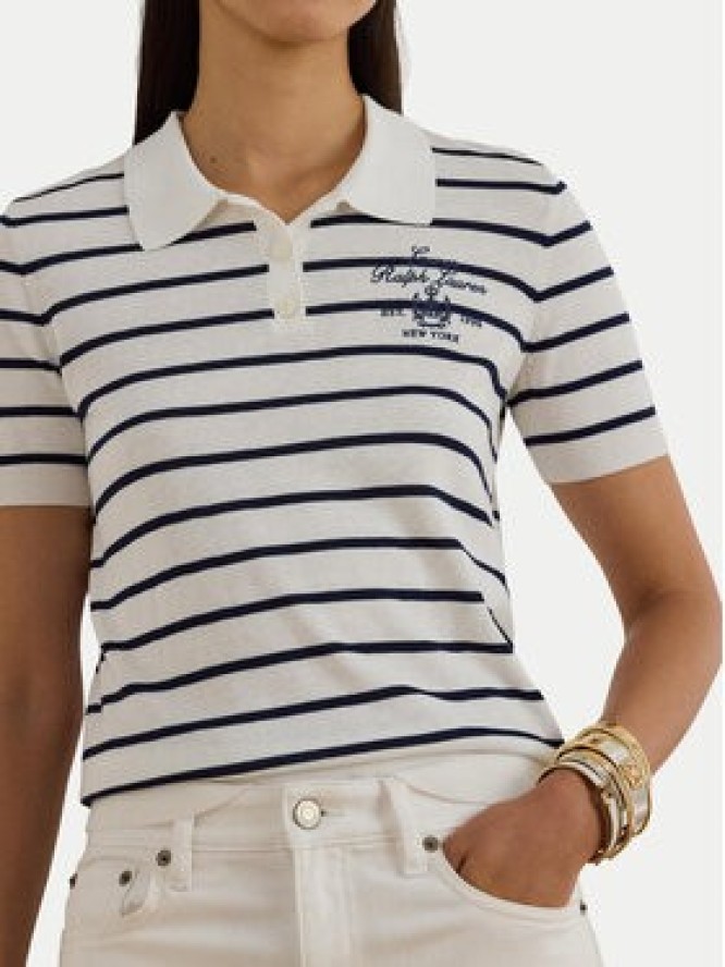 LAUREN RALPH LAUREN Polo 200P03506001 Biały Slim Fit
