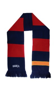 FC Barcelona szalik kibica dwustronny double vertical scarf wielokolorowy