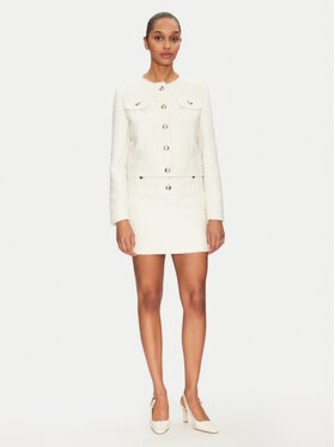 Morgan Spódnica mini 251-JABI Écru Slim Fit