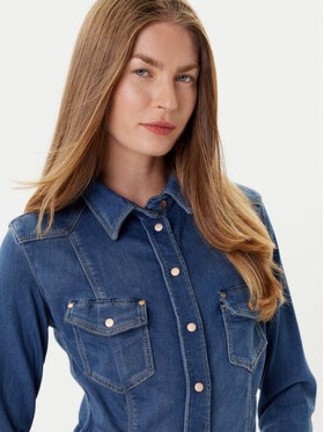 Guess Koszula jeansowa W5YH63 D0781 Niebieski Regular Fit