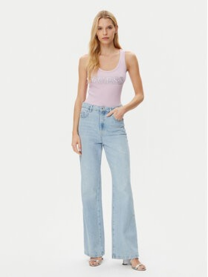Guess Top W5GP29 KA0H1 Różowy Regular Fit