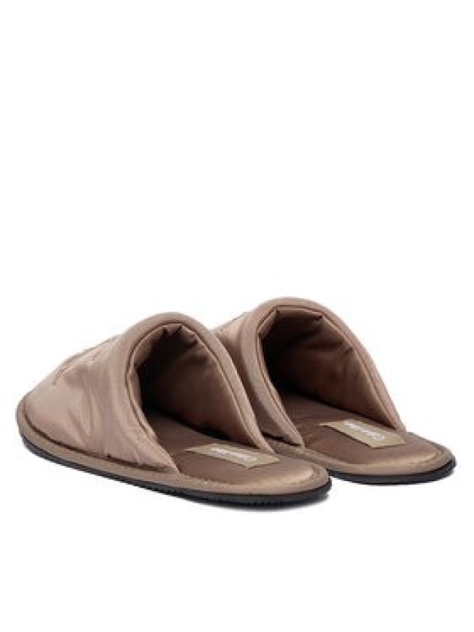 Calvin Klein Jeans Kapcie Slipper Satin Moire YW0YW02053 Beżowy
