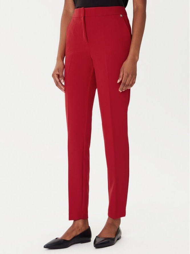 HUGO Spodnie materiałowe Hagonia-1 50539991 Czerwony Slim Fit