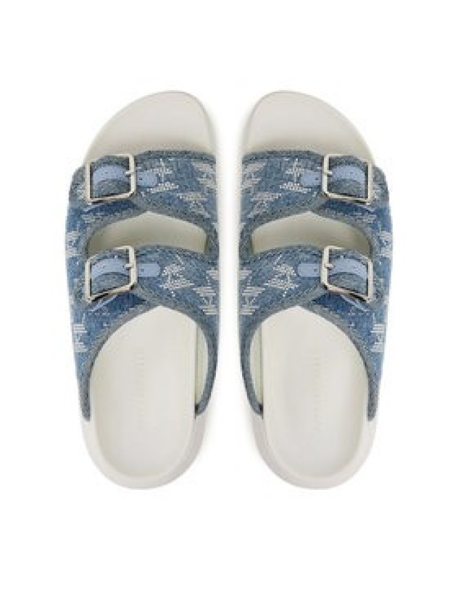 KARL LAGERFELD Klapki Kapri Slide KL62505A Niebieski