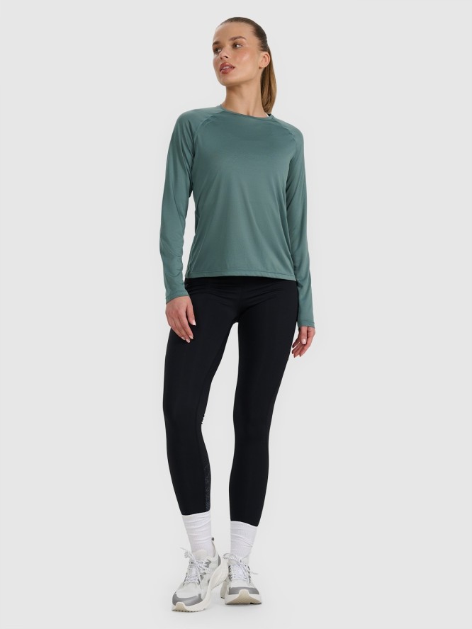 4F Longsleeve do biegania w terenie szybkoschnący damski - turkusowy L