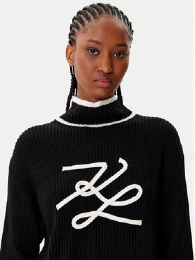 KARL LAGERFELD Golf A4W18051 Czarny Regular Fit