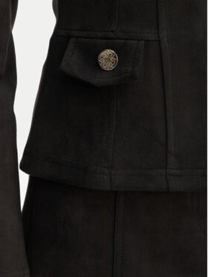 Rinascimento Kurtka z imitacji skóry CFC0127914003 Czarny Slim Fit