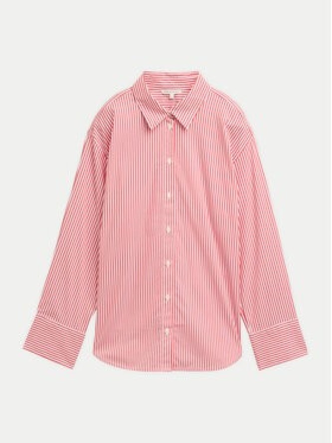 Tom Tailor Denim Koszula Striped loose-fit shirt 1040551 Czerwony Regular Fit