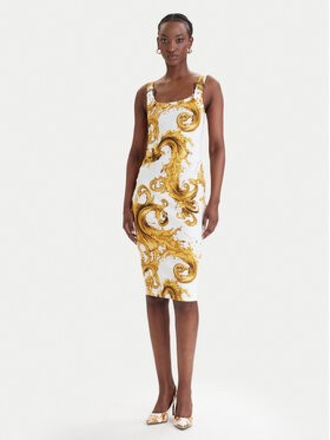 Versace Jeans Couture Sukienka codzienna 80HAO943 JS550 Biały Slim Fit