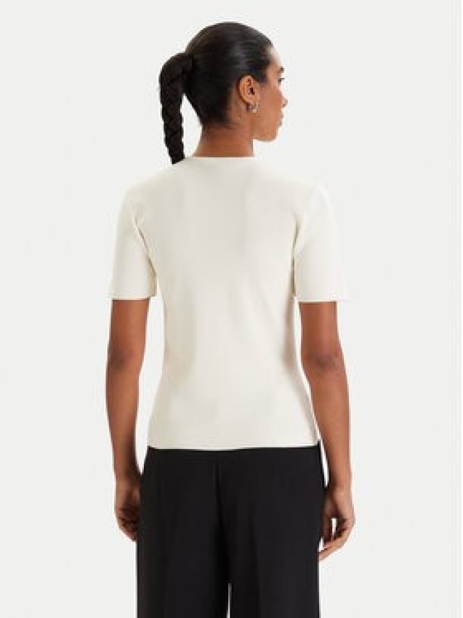 KARL LAGERFELD Bluzka B1W18014 Écru Slim Fit