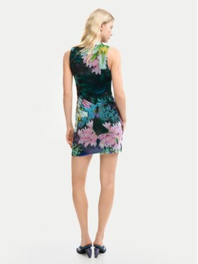 Desigual Sukienka letnia Carrington 26SWVK40 Zielony Slim Fit