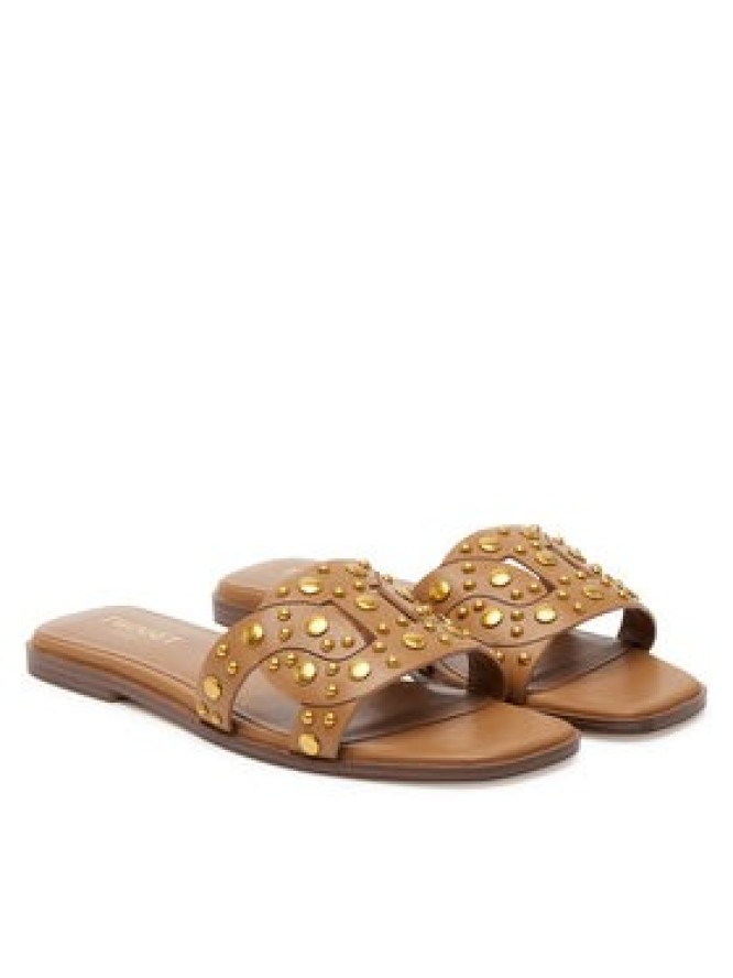 TWINSET Klapki 251TGT072 Brązowy