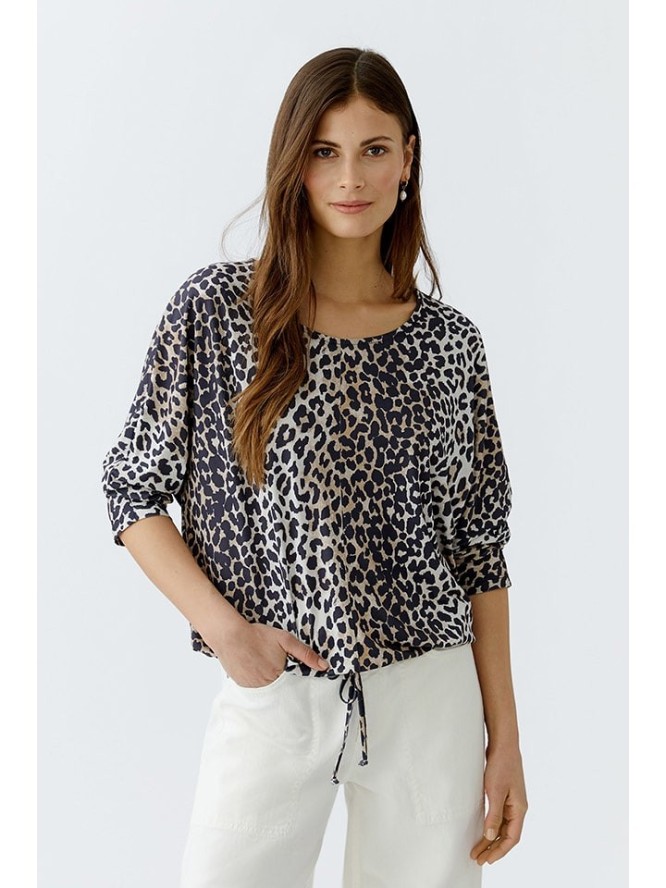 Oui Bluzka w kolorze czarno-karmelowym rozmiar: 38