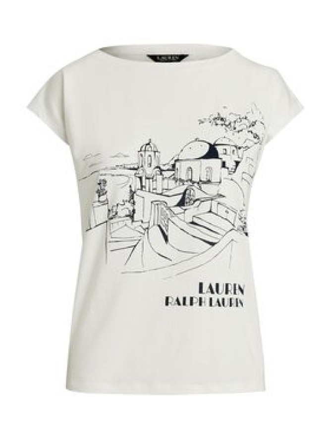 LAUREN RALPH LAUREN T-Shirt 200971072002 Biały Relaxed Fit