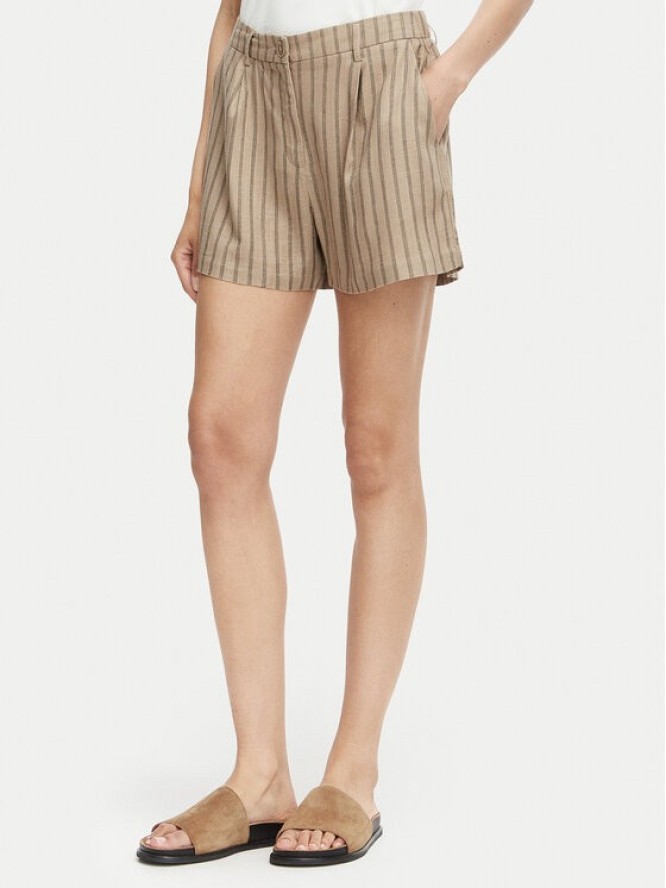 Vero Moda Szorty materiałowe Rosie 10346913 Brązowy jasny Loose Fit