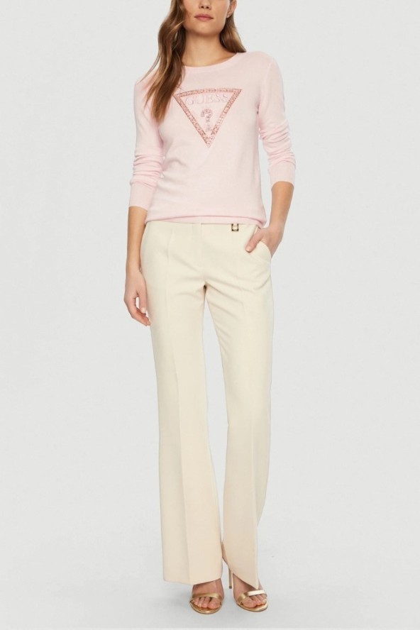 GUESS Różowy damski sweter Ivory, Rozmiar XS