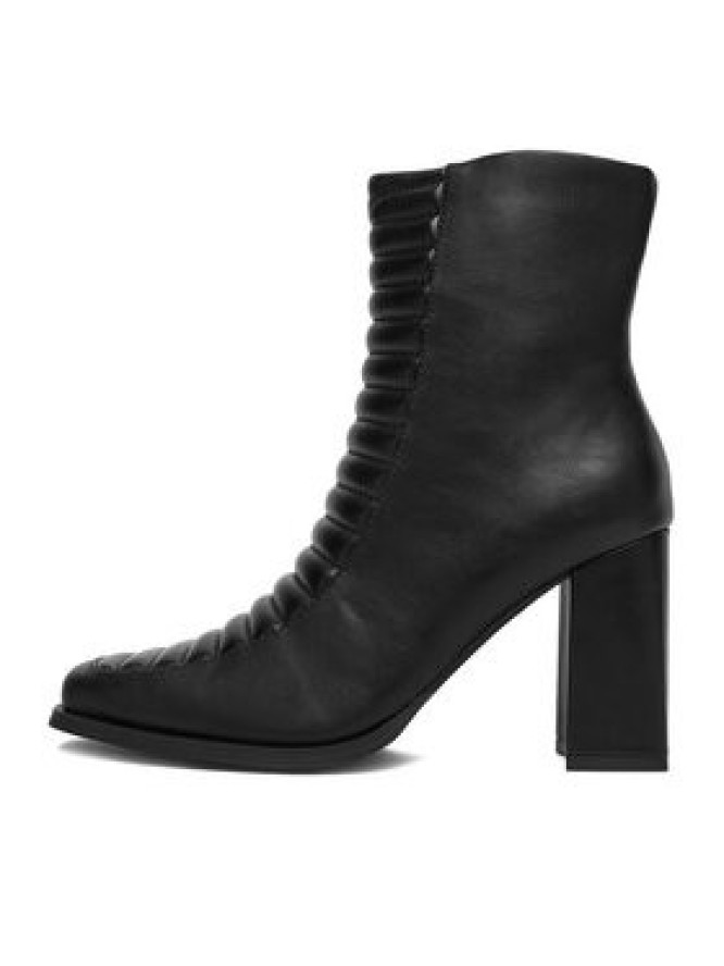 DeeZee Botki 7366 5-BLACK PU Czarny