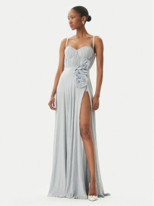 Elisabetta Franchi Sukienka wieczorowa AB-R22-52E2 Błękitny Regular Fit