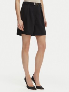 Rinascimento Szorty materiałowe CFC0127761003 Czarny Regular Fit