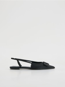 Baleriny z kokardą - czarny