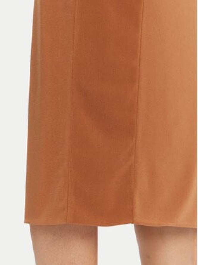 ViCOLO Spódnica midi UD0010 Brązowy Regular Fit