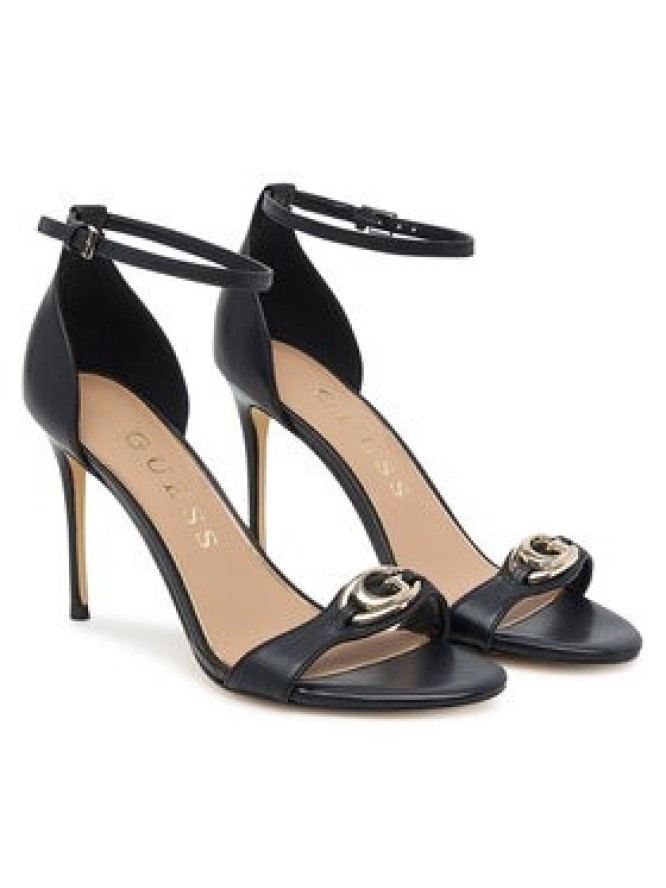 Guess Sandały FLTKAB LEA03 Czarny