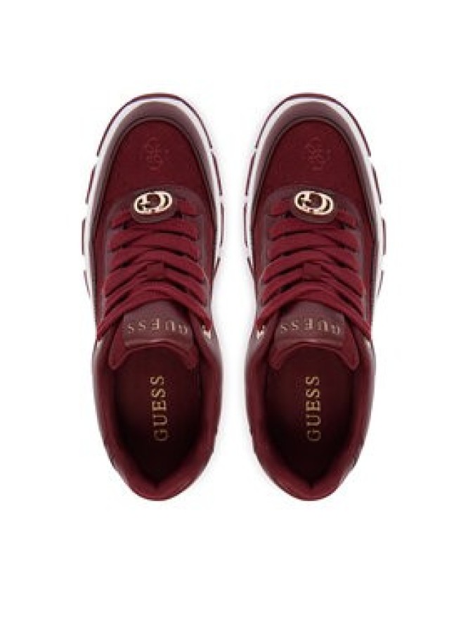 Guess Sneakersy FLFBRT ELE12 Bordowy