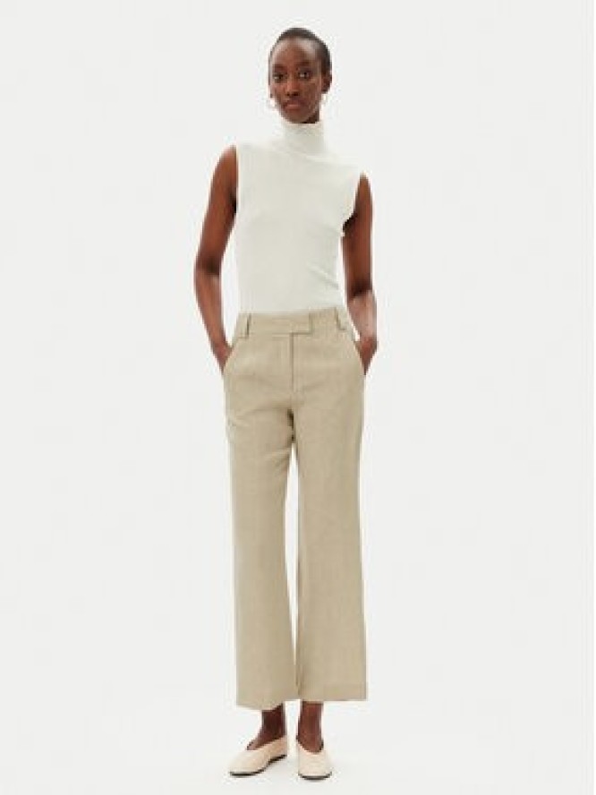 Marella Spodnie materiałowe Falco 2513131052200 Khaki Regular Fit