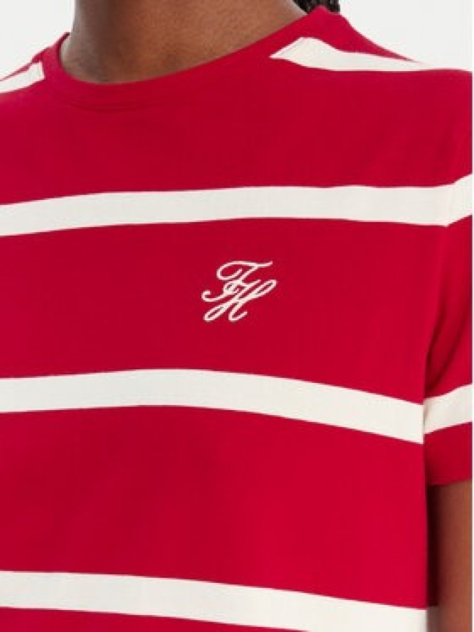 Tommy Hilfiger T-Shirt Script WW0WW47809 Czerwony Regular Fit