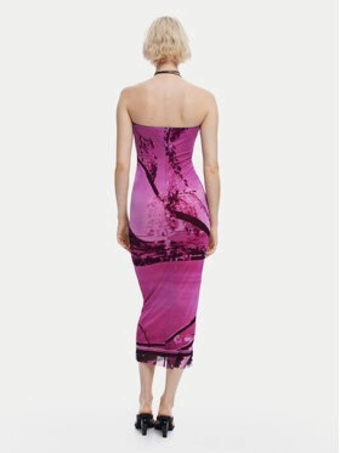 Desigual Sukienka letnia Lakecomo 25SWVK39 Różowy Slim Fit