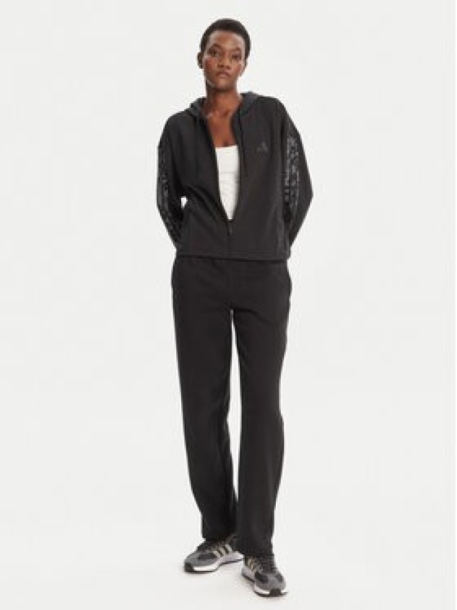 adidas Bluza Animal Print 3-Stripes JM1862 Czarny Loose Fit