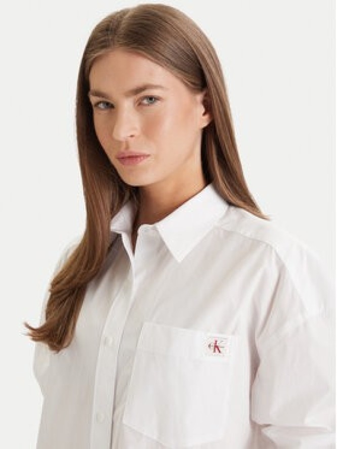 Calvin Klein Jeans Koszula LV047F148G Biały Relaxed Fit