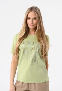 T-shirt z błyszczącym nadrukiem T-SEAR