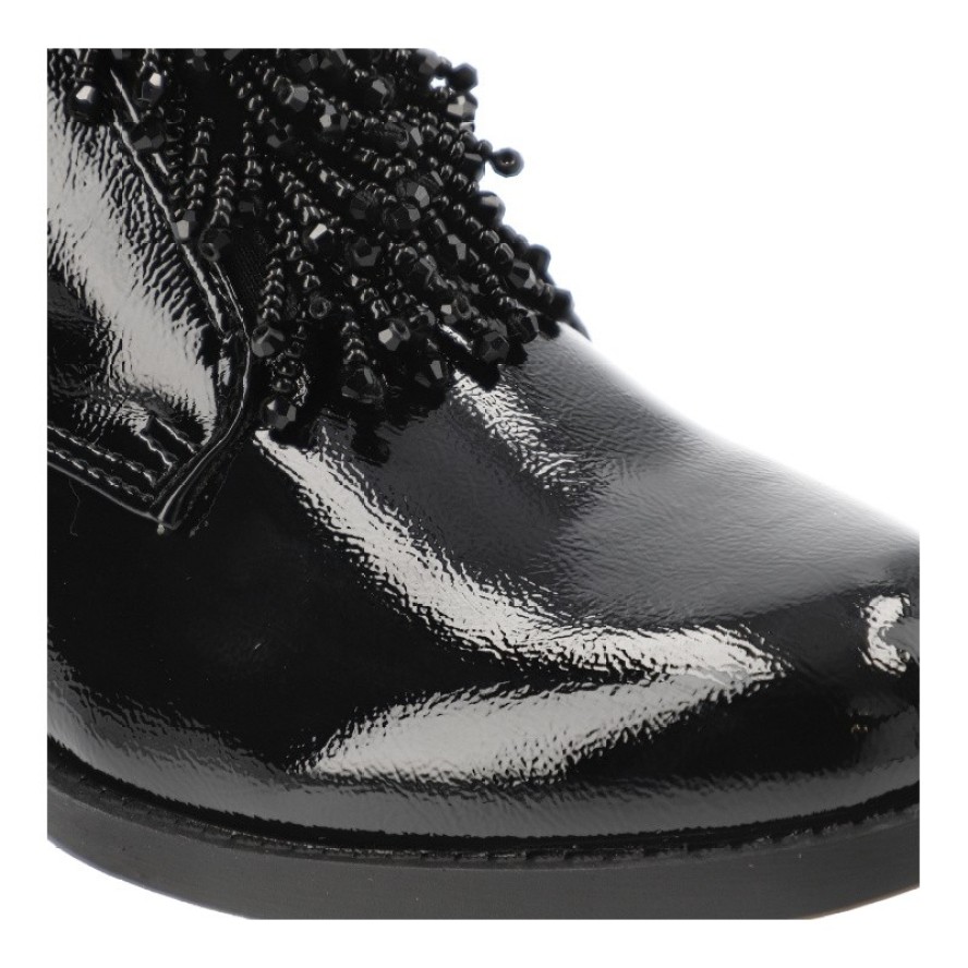 Czarne Botki S.Barski Modne Obuwie Damskie Zapinane Na Suwak