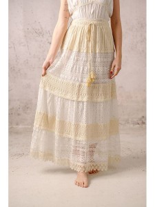 Lula Natura Spódnica w kolorze biało-żółtym rozmiar: onesize