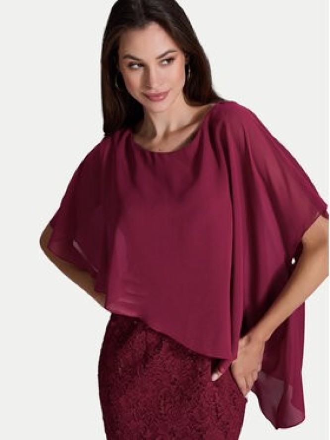 Swing Sukienka koktajlowa 77760410 Bordowy Regular Fit