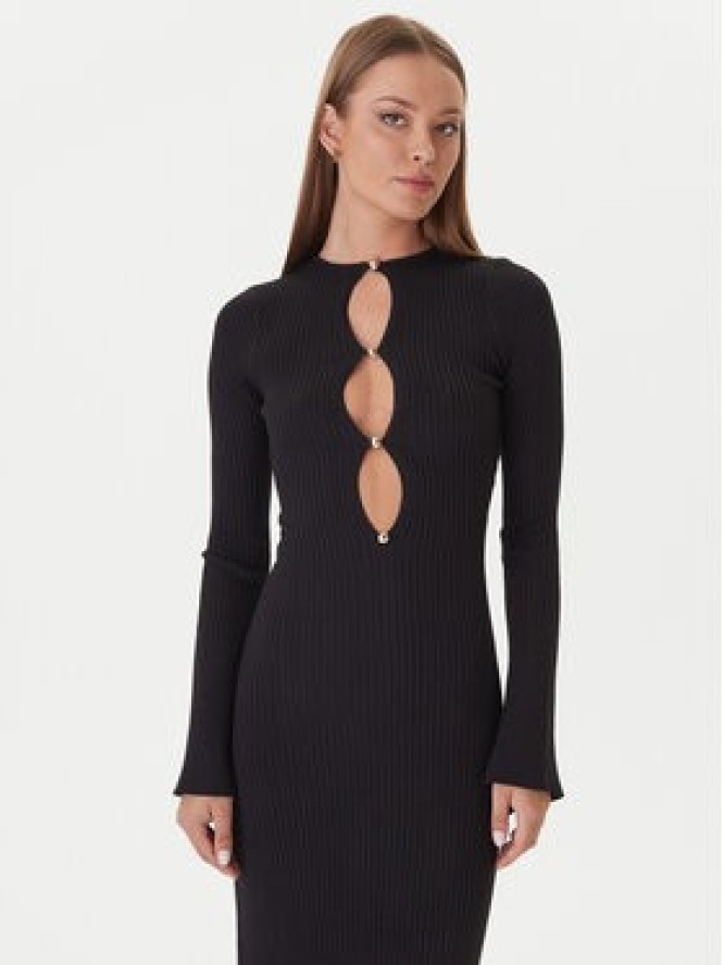 Bardot Sukienka dzianinowa 59801DB Czarny Slim Fit
