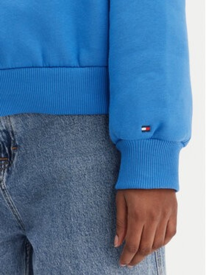 Tommy Hilfiger Bluza Corp Logo WW0WW47831 Niebieski Regular Fit