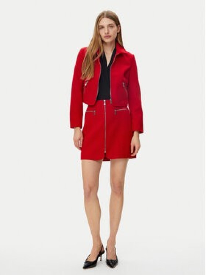 Morgan Spódnica mini 241-JADA Czerwony Straight Fit