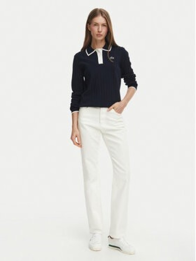 Lacoste Sweter AF8544 Granatowy Regular Fit