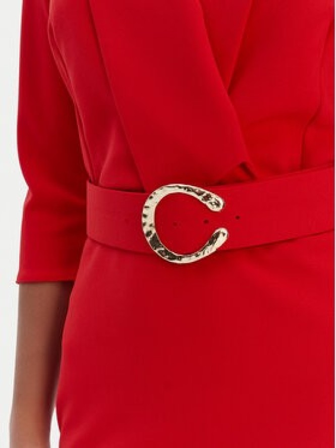 Rinascimento Sukienka koktajlowa CFC0126777003 Czerwony Slim Fit