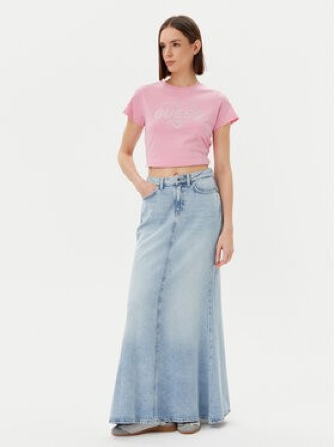 Guess T-Shirt V5GI10 K9RM1 Różowy Regular Fit