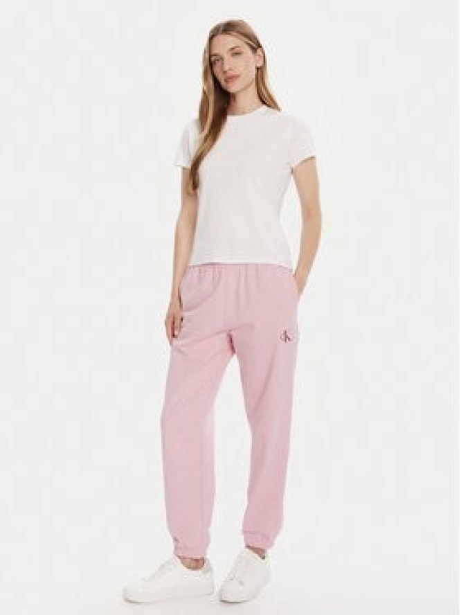 Calvin Klein Jeans Spodnie dresowe Moologo LV047B235G Różowy Regular Fit