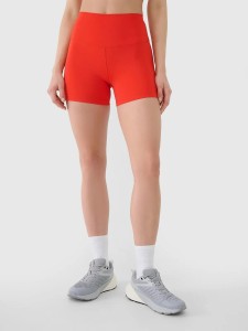 SPODENKI DAMSKIE 4F TRENINGOWE LEGGINSY KRÓTKIE KOLARKI KRÓTKIE CZERWONE