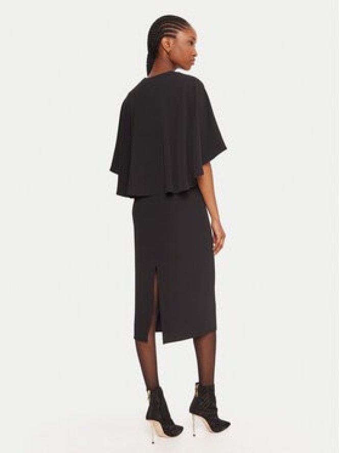 KAOS Sukienka koktajlowa RI1MR013 Czarny Regular Fit