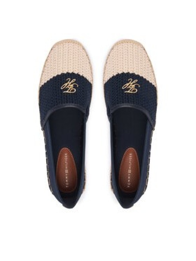 Tommy Hilfiger Espadryle Script Crochet Espadrille FW0FW09502 Granatowy
