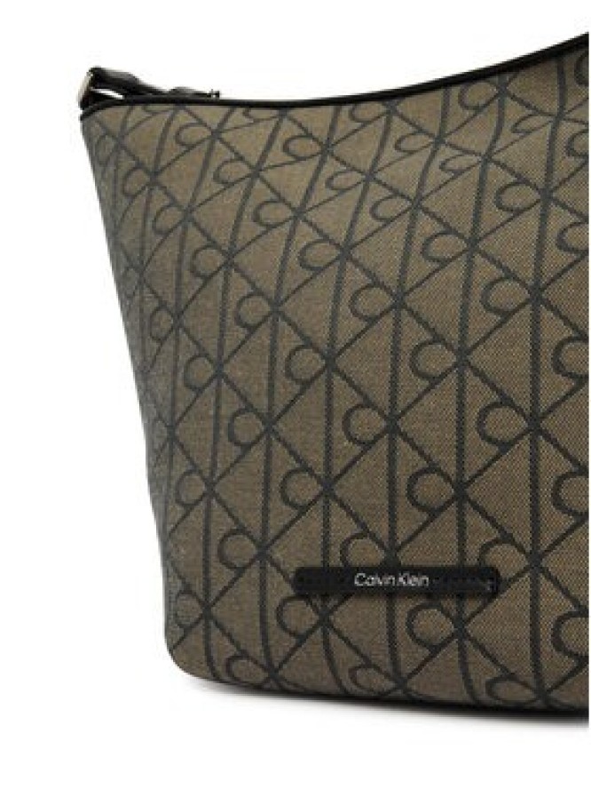 Calvin Klein Torebka Emblem Aop Jacquard Tote W/Pouch LV04F3535G Khaki