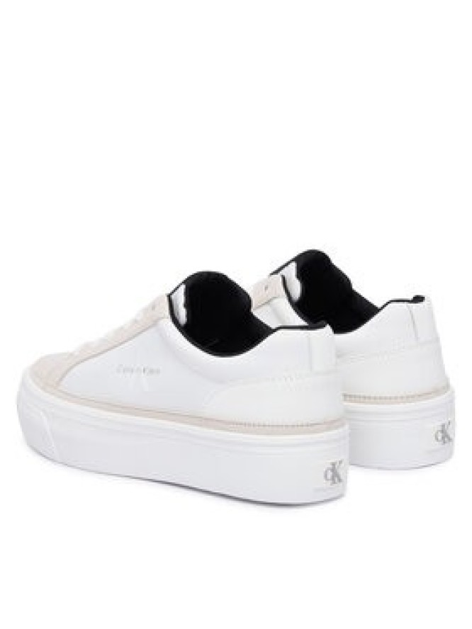 Calvin Klein Sneakersy Vulc Flatf Laceup HW0HW03086 Biały