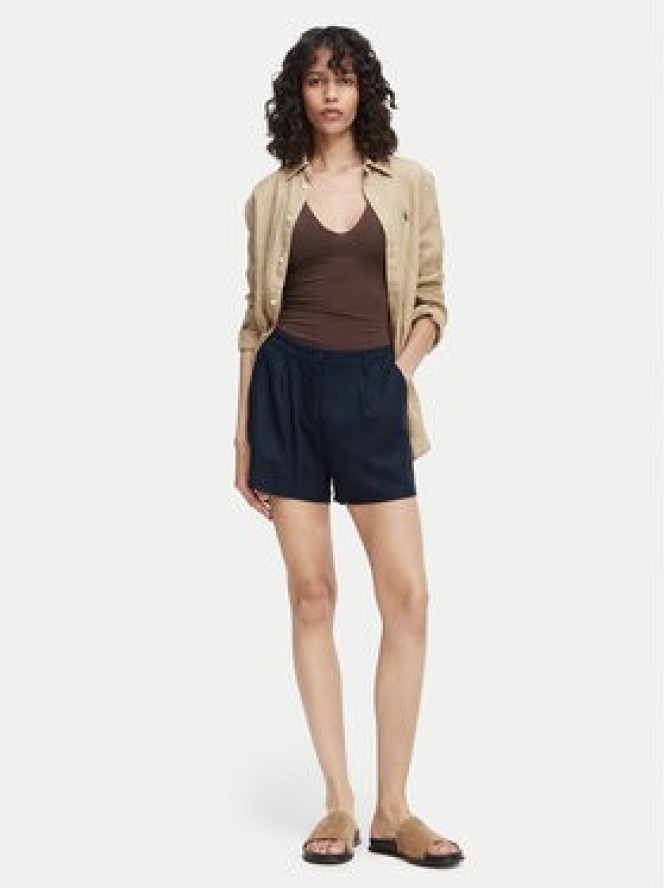 Vero Moda Szorty materiałowe Rosie 10346913 Granatowy Loose Fit